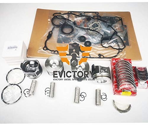 for KUBOTA Rebuild kit V3307 Piston Ring Full Gasket kit crankshaft conrod Bearing + Oil Pump