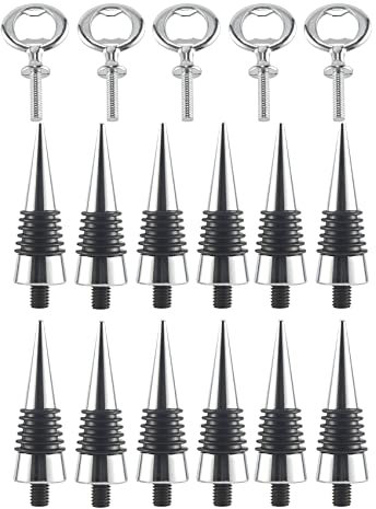 Ctwezoikmt 10 Stück Weinstopfen und 5 Stück leere Flaschenöffner Flaschenöffner Einsätze Set Hardware für Hochzeit Drehen DIY Projekt