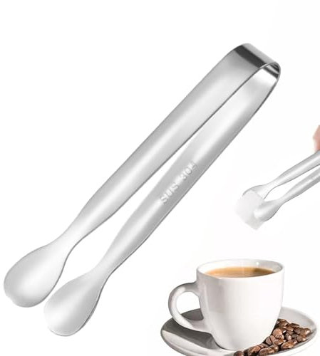 Ruhnjyg Appetizer Tongs - Stainless Steel Tongs - Safe Charcuterie Tongs, Portable Serving Tongs for Sugar, Barbecue, Tea