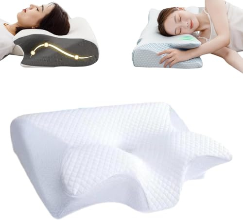 Endxedio Cleshy Ergonomisches Kissen, Cleshy Kissen, ergonomisches Kissen, Seitenschläfer, richtige Ausrichtung, ergonomisches Kissen, schützt Nacken und Wirbelsäule, vielseitiges Stützkissen für alle