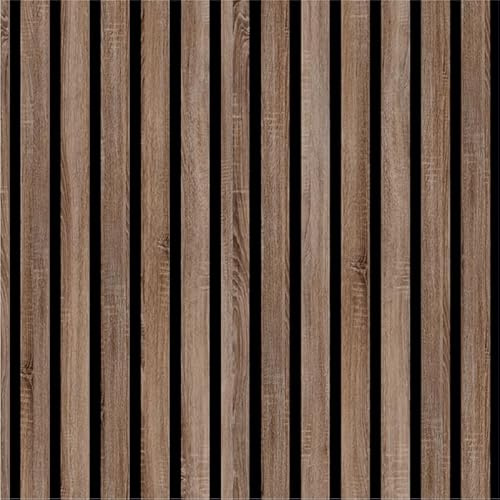 Nord Plus Panneaux muraux en MDF, acoustiques, décoration intérieure, revêtements en bois 3D, 1 pièce = 1,18 m², 1 pièce = 196 x 60 x 1 cm (05)