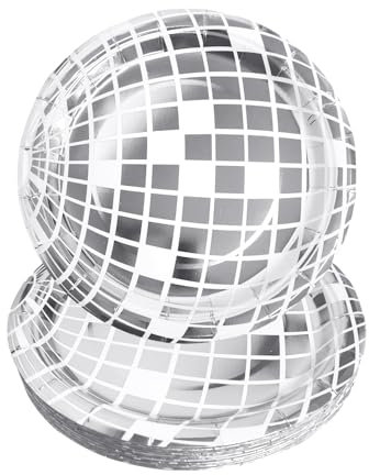 25 Platos Llanos Con Elementos Disco, Platos Llanos Para Decoración De Fiestas, Decoraciones De Mesa, Artículos Para Fiestas, Platos Llanos Personalizados Creativos