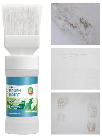 White Touch Up Paint With Brush - Fast-Drying Stain Remover and Scratch Repair for Kitchen Appliances, Bathroom and Graffiti