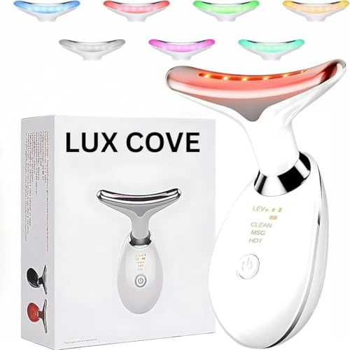 Lux Cove 𝟳-𝗶𝗻-𝟭 LED Facial Sculptor| 2025 New Cosmetic Glow Touch Facial Sculptor,[7Colors&3Modes] Anti-Wrinkle Device45°CSkinTightening Neck Lifting EMS Massage Firming Device for WomenSkincare.