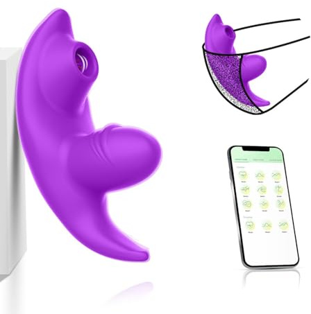 LZMYZ Butterfly Vibrator Vibration mit 9 Vibrationsmodi Auflegevibrator für Frauen Sex Toy mit Bluetooth APP-Steuerung Liebeskugeln für die Frau Vibro ei für unterwegs Sexspielzeug für Frauen
