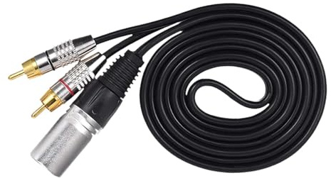 Folpus Cavo Audio XLR Maschio a 2 RCA Maschio, Cavi a Y, Cavo di Interconnessione Audio Stereo Facile da Usare, Accessori per Mixer, Microfono, Amplificatore