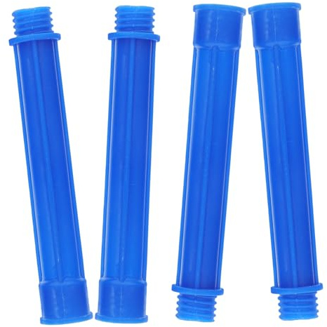 HOMSFOU 4pcs Blue Plastic Reusable Caulking Nozzle Extenders with Good Control and Long Lasting Use, Screw on Caulking Tip Adapters for Precise Caulk Tube Application in Home Improvement