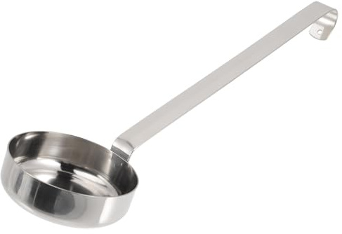 Balacoo Stainless Steel Flat Bottom Pizza Sauce Spoon Multifunctional Ladle for Accurate Liquid Measuring Smooth Spreading Kitchen Cooking Tool for Home and Restaurant Use