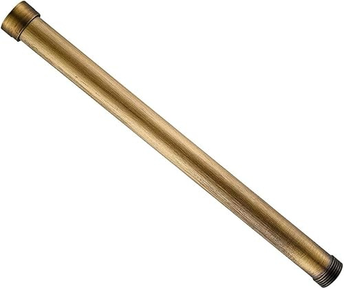Tubo di prolunga per doccia da 30,5 cm, estensore per soffione doccia, tubo rotondo in ottone cromato, accessori da bagno (ottone anticato)