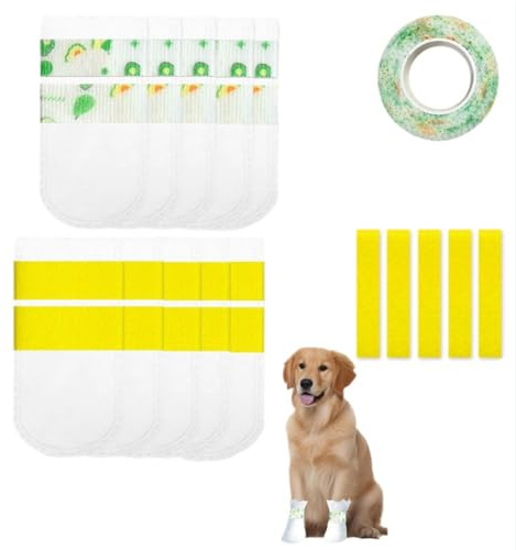 40 Stück Einweg Hundesocken, wasserdichte Hundestiefel, Überschuhe für Haustiere im Freien mit Selbstklebendem Verband für Spaziergänge im Innen und Außenbereich (Kleine und mittelgroße Hunde)