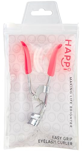Happi Easy Grip Wimpernzange – Müheloses Anheben – lang anhaltendes Volumen – sanfte Präzision/alltägliche Beauty-Accessoires – Soft-Touch-Griffe – inklusive Ersatz-Silikon-Pads