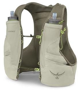 Osprey Duro 6L Men's Running Hydration Vest with Hydraulics Soft Flasks - Adjustable Water Pack with Pockets, Sandy Grey, Medium