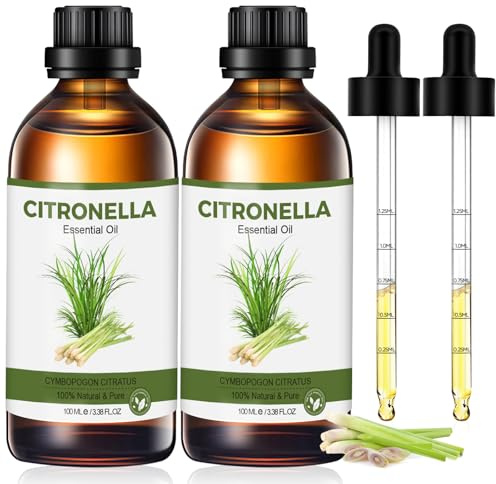 Citronella Öl 2 x100ml Citronella Ätherische Öle für Diffuser Duftlampen