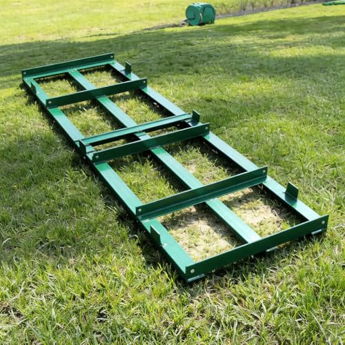 Rastrello livellatore per prato, 1,2 m, per rimorchi pesanti dietro il paesaggio per trattori ATV, livellatore da cortile per ghiaia, terreno, prato, rastrello di potenza da 20,9 kg con telaio in