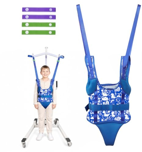 EHUCON Paediatric Hoist Sling, Cartoon Dinosaur Divided Leg Transfer Sling for Children, Breathable Moving and Handling Support for Toileting and Daily Care (Cartoon Dinosaur, 9)