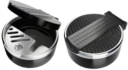 QIZUN Posacenere Auto per Mercedes-Benz EQE (V295) 2022-2024 Portacenere Sigaretta Portatile Contenitore con Coperchio Accessori Interni Viaggio Antipolvere Robusto