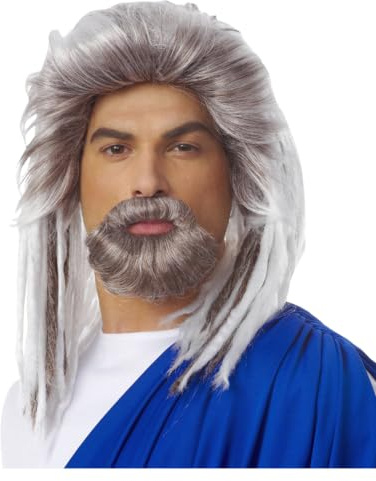 Horror-Shop Meereskönig Perücke mit Bart für Poseidon Kostüme