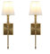 Yosoan Lighting 2 Sets of Vintage Loft Bar Modern Linen Fabric Lampshade Hardwired Wall Light Fittings, Hotel Beside Bed Wall Lamp E27 Screw (Antique)
