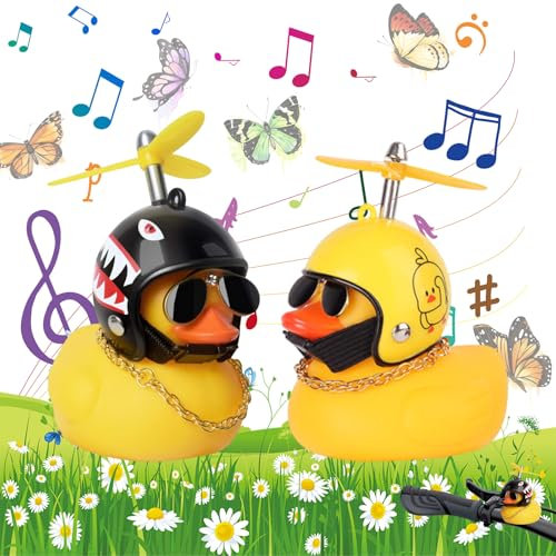 Xinlon 2 Piezas Decoraciones del Tablero del Coche con Pato Amarillo de Goma, para Hombres, Mujeres y Niños