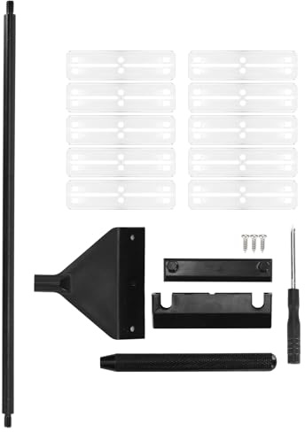 Aquarium Algae Acraper Aluminum Alloy Fish Tank Glass Scraper with Detachable Pole 10 Blades for Glass Aquarium Fish Tank(S)