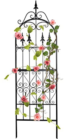 SCENDOR GARDEN Garten Rankgitter 182x55x1.3CM für Kletterpflanzen Metall Eisen Draht Rankhilfen für Outdoor Kletterpflanzen Unterstützung
