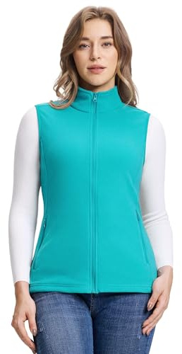 Outdoor Ventures Damen Fleece Weste Ärmellos Jacke Luafwesten | Bodywarmer, Superleicht, 4 Taschen, Frühling, Herbst, Wandern, Camping