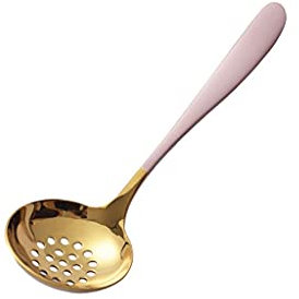 Cucchiaio da Zuppa Cucchiaio in acciaio inox Cucchiaio for uso domestico Cucchiaio a manico a manico lunghi Filtro dell'olio Cucchiaio professionale Cucchiaio da cucina Skimmer 2pcs Per Zuppa, Peperon