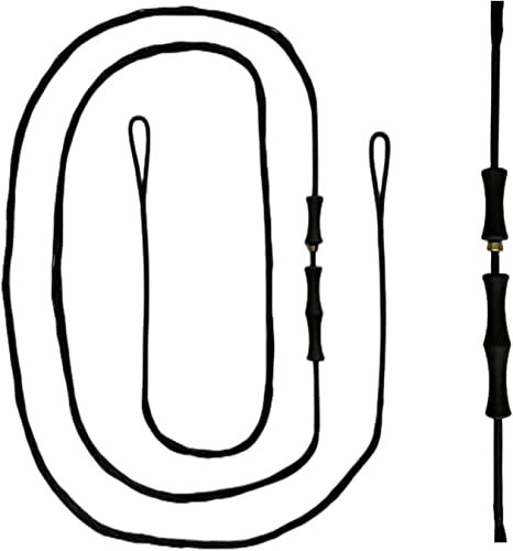 DEERACE Traditionelles Recurve-Bogenschnur und Bogensehne Fingerschoner-Set, Dacron-Bogenschnur mit Fingerschutz (AMO 147,3 cm (tatsächliche Länge 137,2 cm), 12 Stränge (empfohlen für bis zu 18 kg))