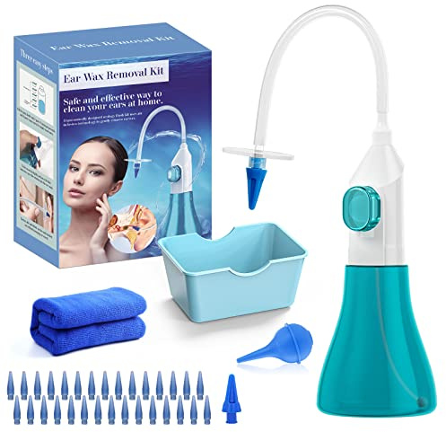 Ear Wax Removal Tool Manual Ear Irrigation Flushing System Ear Cleaning Washer Kit Safe and Effective Ear Cleaner for Adults