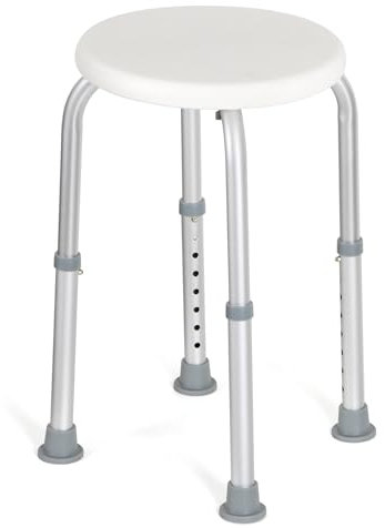 Panana Bath Chair Shower Seat Aluminium Bathing Stool 7-Level Height Adjustable Non-Slip Design for Elderly, Disabled Aids