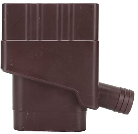 BAOFUYA de Recolección de Agua de Lluvia, de Recolección de Agua de Lluvia Reutilizable con Bajante Tradicional Rectangular Estándar de Pulgadas con Manguera de 40 (Marron Oscuro)