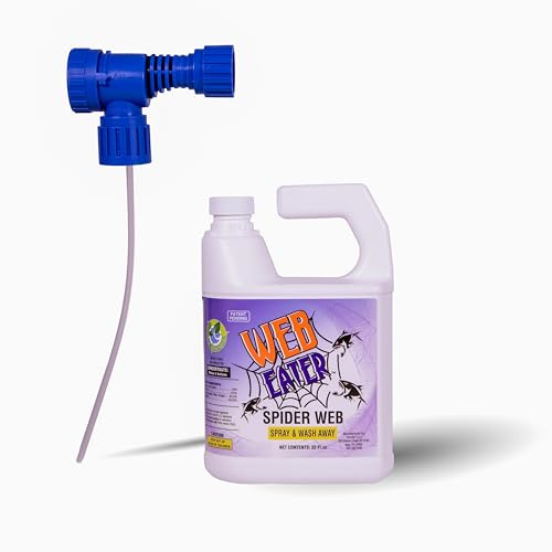 Web Eater 32 Oz Concentrated Spider Web Washaway Spray with Nozzle- Natural & Long Lasting up to 6 Months