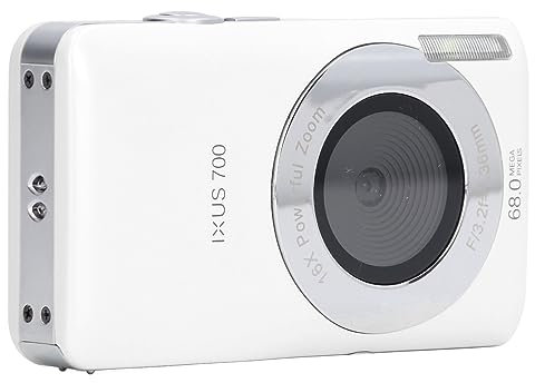 Digitalkamera, FHD 8K 68MP Vlogging Kamera mit 2,7 HD Bildschirm, 16 fachem Digitalzoom, Tragbare Videokamera für Reisen, Kompakte Point and Shoot Kamera für Studenten, Anfänger