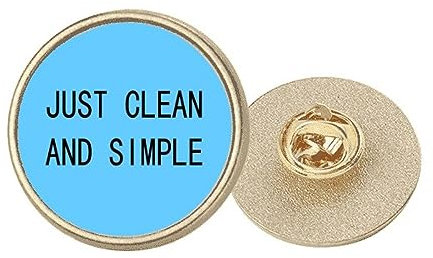 Just Clean And Simple Art Deco Brosche, rund, Metall, goldfarben, M, Metall