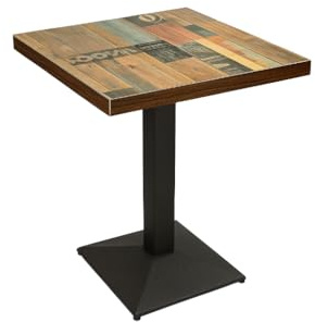 MENGDA Tisch 60x60 cm Bistrotisch,Anwendbare Szenarien Balkontisch Gartentisch Terrassentisch ，Quadratischer Esstisch