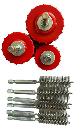 Nettoyeur de tuyau en cuivre, 1,27 cm, 1,9 cm, pour perceuse électrique, brosse de nettoyage de tube de 6,35 mm, nettoyeur de tuyaux en cuivre pour perceuse, brosse de nettoyage de tuyau pour perceuse