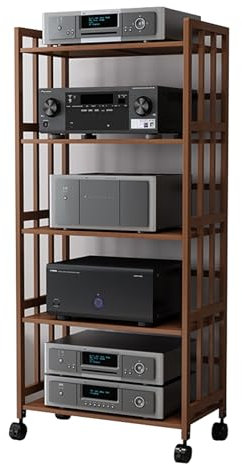 Hifi Rack Hifi Regal Eckregal mit 2 3 4-stufigem AV-Medienständer, robustes Audiokomponenten-Rack-Schrank für DVD-Player/Spielekonsole/TV-Box/WLAN-Router, Hi-Fi-Stereoanlage und(B,158cmx50cm/68inx20in