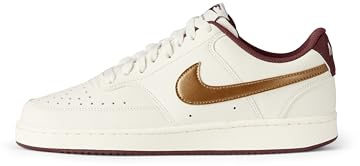 Nike Women's Court Vision Lo Shoes, Sail/Metallic Gold-Red Sepia, 8