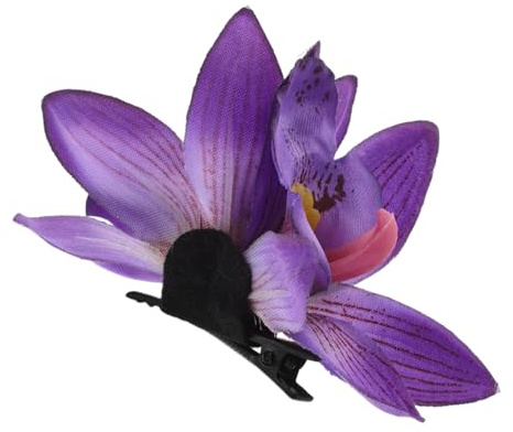 DEARMAMY Pince À Cheveux Orchidée Violet 3.54X2.36 Pouces Accessoire Mariage Décoratif Pour Mariées Et Demoiselles D'Honneur Élégantes