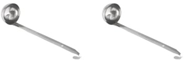 Lot de 2 petites louches et cuillères légères et portables en acier inoxydable pour toutes les occasions Style 2