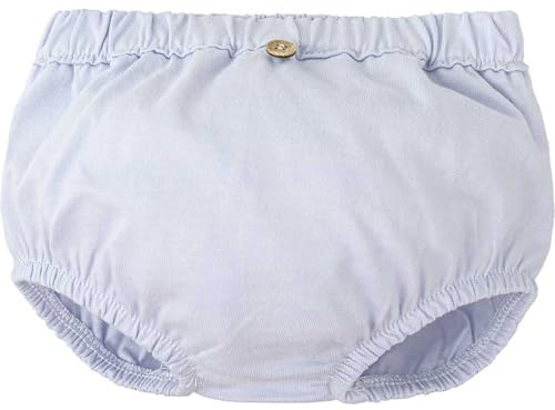 BABIDU 100% bomull baströja, bekväm och mjuk design med elastiskt band på midja och ben, perfekt att matcha med skjortor eller bodys, sommarunderkläder för barn, Blå, 6 månader