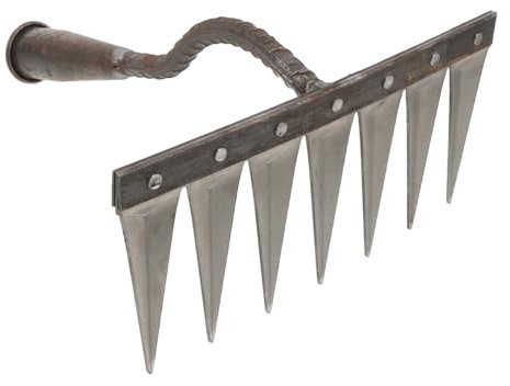 BESTonZON Râteau De Jardin à Main Petit Multi-Usage pour Désherbage Ameublissement Et Transplantation Manche Ergonomique Outil Léger Et Résistant pour Gazon Et Potager