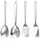 Homquen Ensemble D'ustensiles de Cuisine en Acier Inoxydable 4 Pièces, Ensemble D'ustensiles de Cuisine, Ensemble Grattoirs D'ustensiles de Cuisine, Cuillère à Cuisson,Gadgets de Cuisine Accessoires