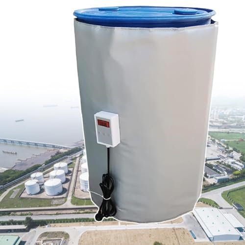2000W Oil Drum Heater Band - Industrial Silicone Rubber Pail Heater For 55-Gal Barrels, Honey Oil & Chemical Drums (Heavy-Duty Metal Heating Pad)(Grey)