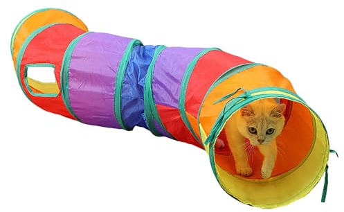 Katzentunnel, großer Katzentunnel, tragbarer Zeltschlauch, interaktiver Spielplatz für drinnen und draußen, Spielaktivität für Tiere, Hunde, Kaninchen, Kaninchen