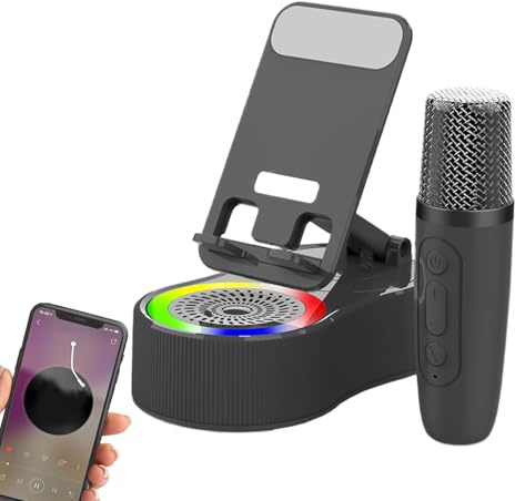 Wezalget Supporto Telefono Con Altoparlante,Stazione Di Ricarica Wireless | Luci LED Gadget Tecnologici Per Casa Cucina Camera Videoconferenze Feste