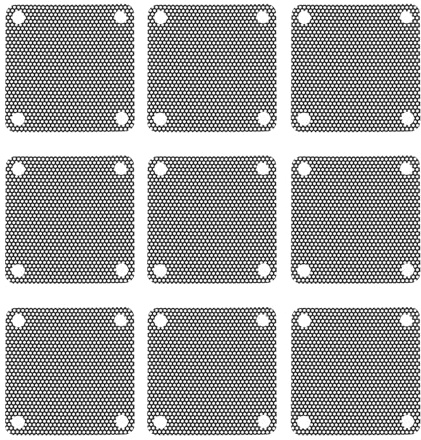 OTOTEC 20 st nät dammtät dyna fläkt tillbehör 40 x 40 x 0,5 mm för datorväska svart