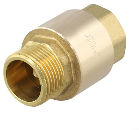 Messing Rückschlagventil 1/2 Zoll 3/4 Zoll 1 Zoll mit Innengewinde und Außengewinde zur Rückflussverhinderung, 1,5MPA Arbeitsdruck, Edelstahlfeder, I (3/4 Zoll)