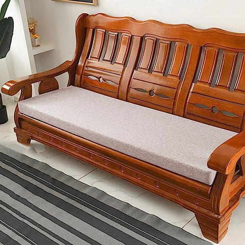 Beige 180 x 35 cm dick, 5 cm Gartenbankkissen für 2-3-Sitzer, Esszimmer, Terrasse, Schaukelstühle – bequemes Sitzpolster