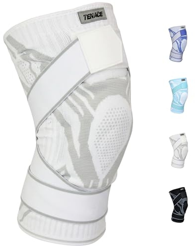 Tenace Rodillera Jiu Jitsu, Grappling - Protección Rodillas de Compresión y Acolchado MMA, BJJ, Muay Thai, Judo - Alta Durabilidad y Rendimiento Unisex (1, Blanco, Medium)